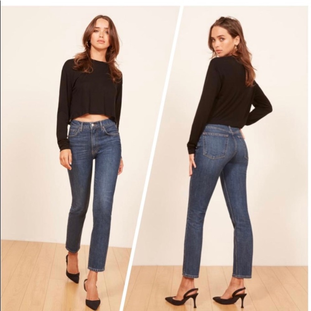 REFORMATION Julia Crop High Cigarette Jeans 26